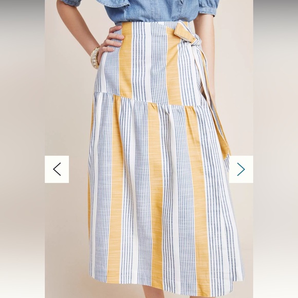 Anthropologie wrap midi skirt, 4 - Picture 4 of 10